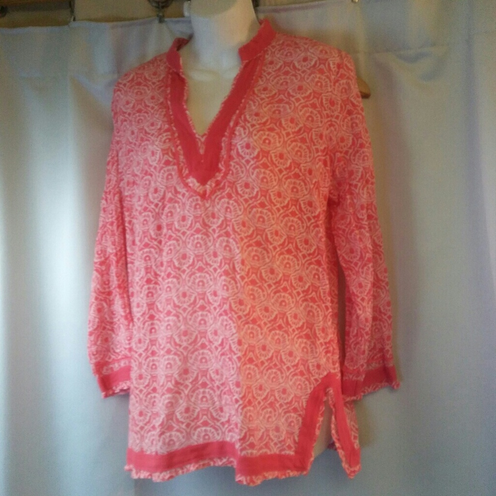 Cynthia Rowley Boho Cotton Blouse, L